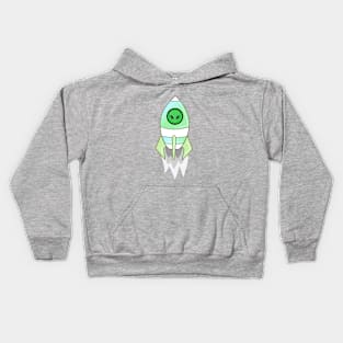 Funny Alien Rocket Kids Hoodie